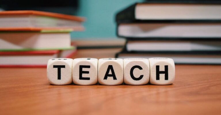 Education - Teach Dice Ornament on Table