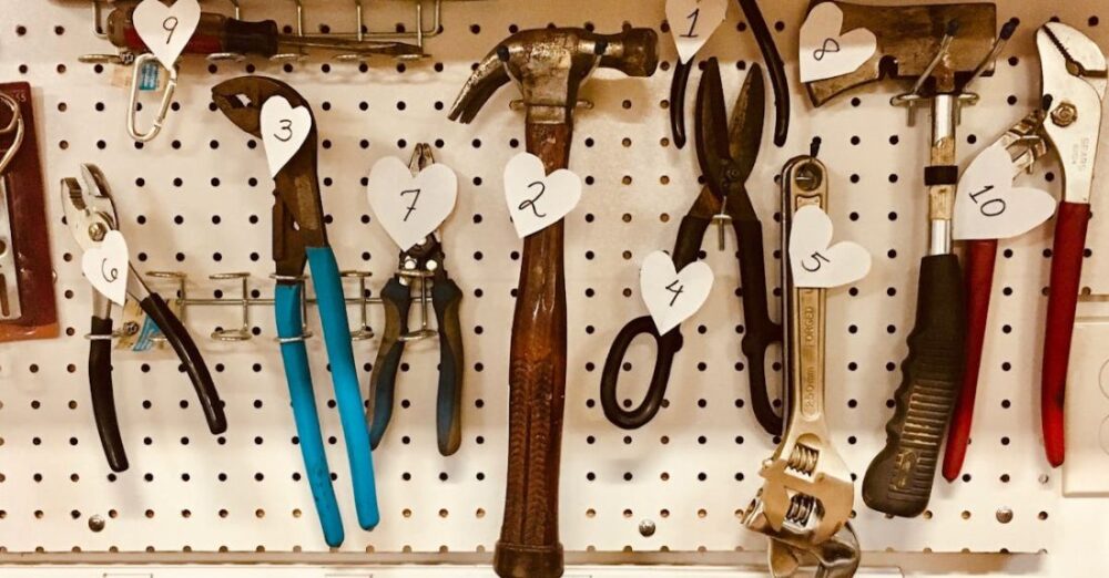 Tools - Handheld Tools Hang on Workbench